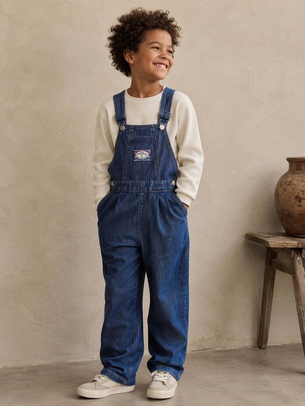 Vintage Krickets Kids Denim Overalls 3/4T - Fits 6/7Y 90s Blue Jean Bib Retro